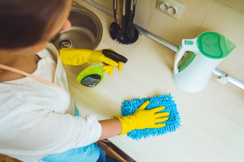 Low-carbon van used for sustainable cleaning operations in Maida Vale