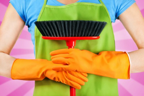Move out cleaning team working in a Maida Vale apartment with access and parking considerations