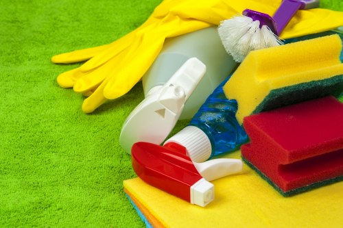 Cleaning dust and residue in a Maida Vale apartment after building work